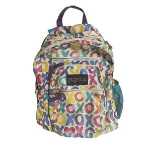 Jansport Rainbow X & O ‘s Hugs & Kisses Girls Kids Womens Backpack Multi Color